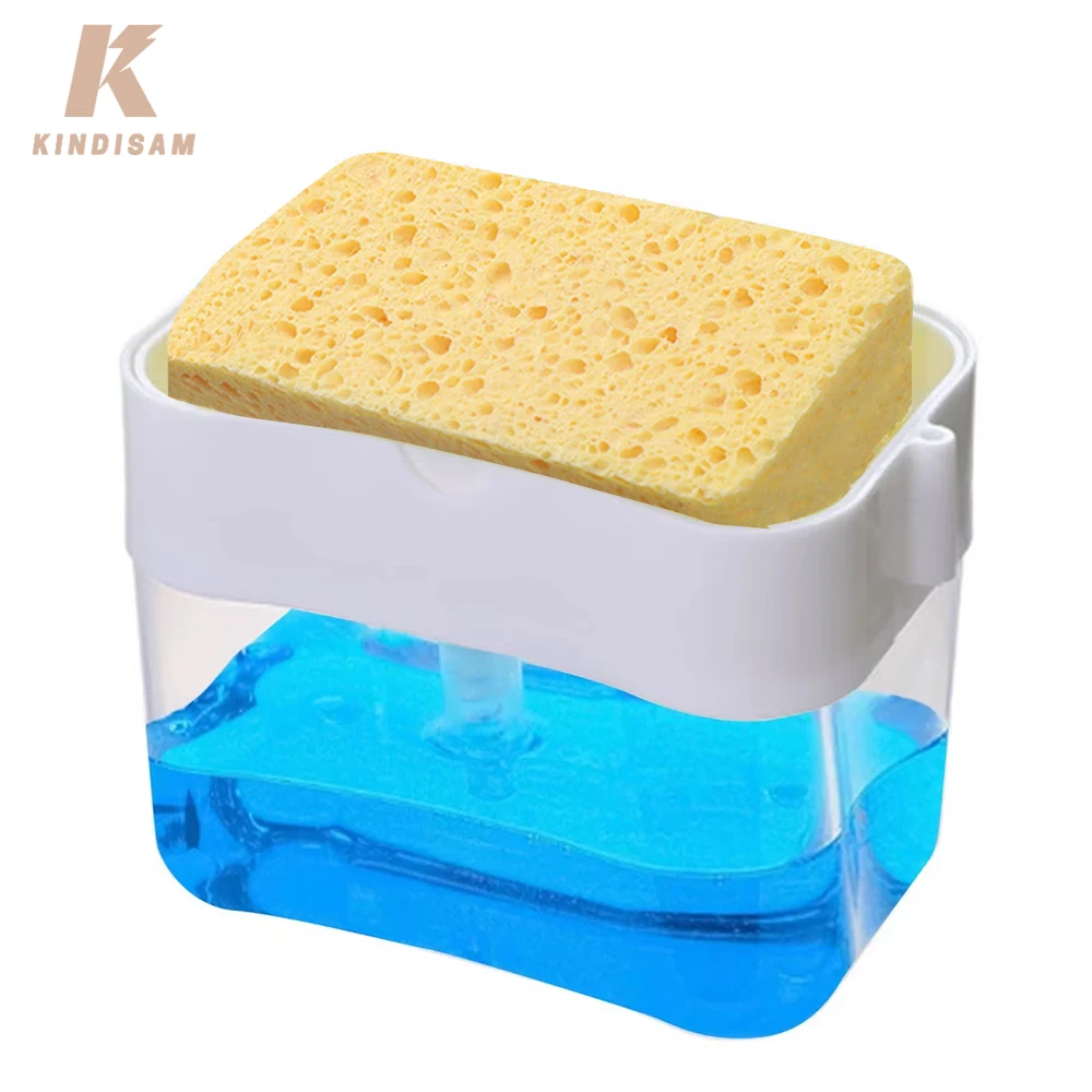 

Дозатор для мыла и держатель губки для кухонной раковины, набор дозаторов для жидкого мыла, многоразовый контейнер-органайзер