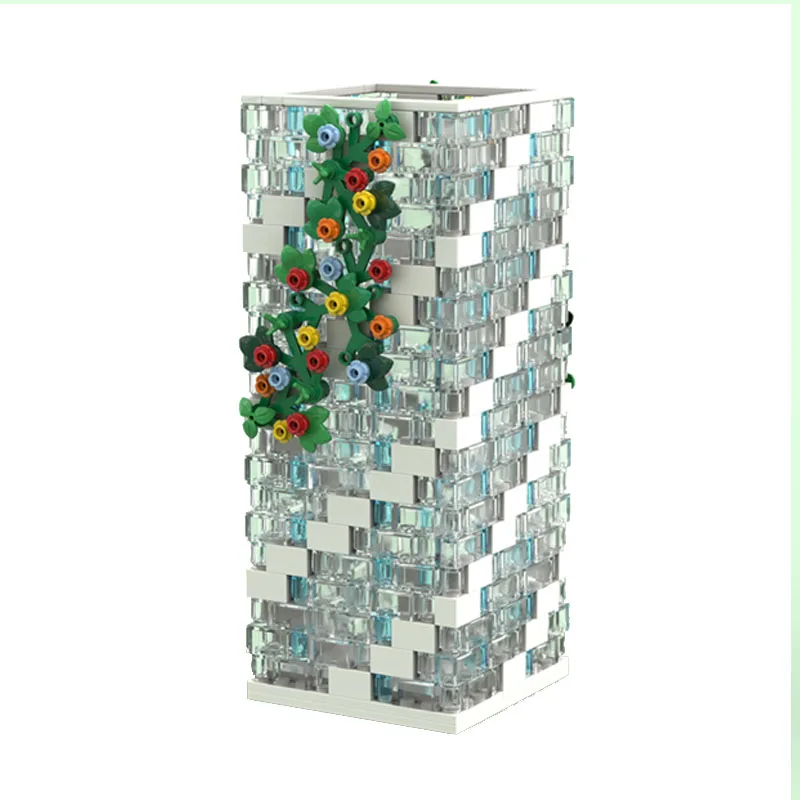

Stylish DIY Building Blocks Kit - Shimmering Square Vase Design, 571-Piece Artistic Construction Set, Ideal for Girls, Fun Holid