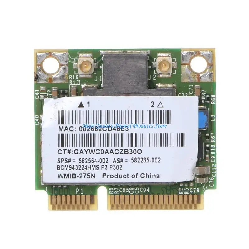U2JE BCM943224HMS 802.11n 300Mbps Dual Band 2.4/5Gh Half Mini PCie Wireless WiFi Card