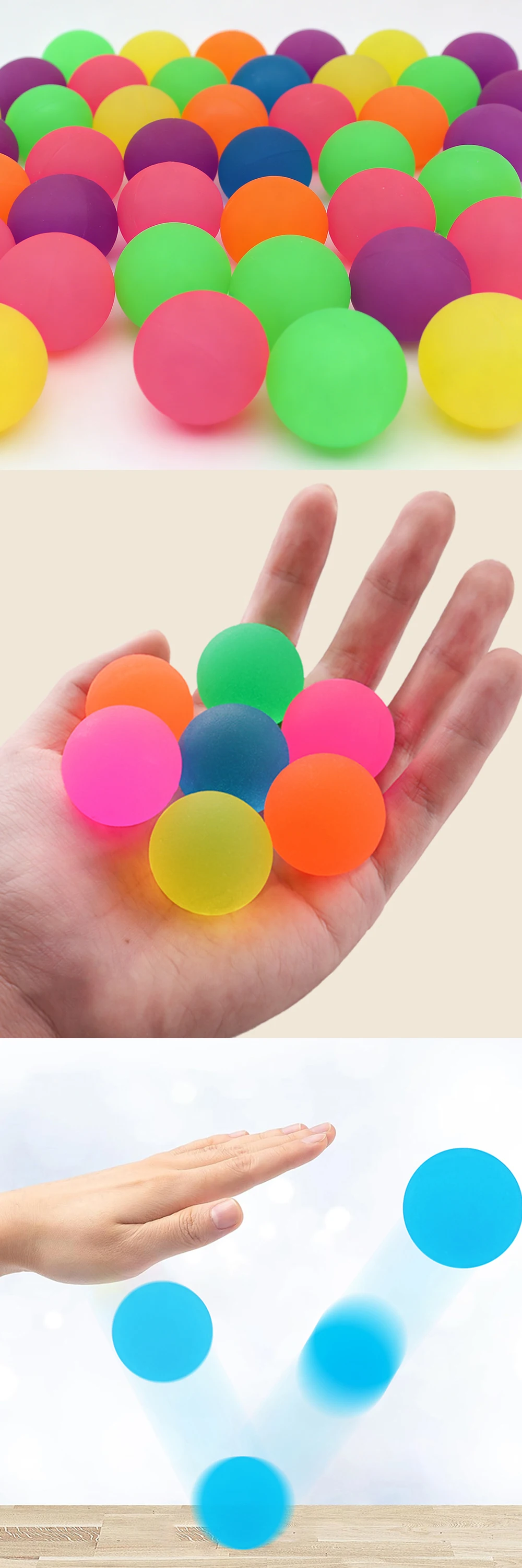 12-24 Teile/paket Verschiedene Einfarbig Springenden Ball Elastizität Jagen Spiel Prop Geeignet für Katze Hund Indoor Outdoor Haustier Gefälligkeiten ZYF – Detail 2