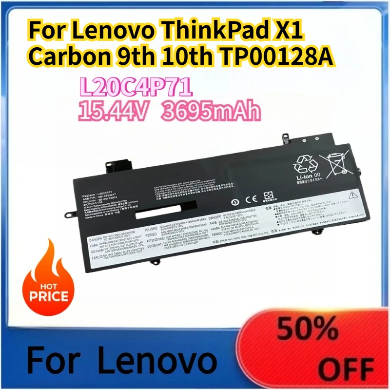

L20C4P71 Laptop Battery 15.44V 57Wh For Lenovo ThinkPad X1 Carbon 9th 10th TP00128A