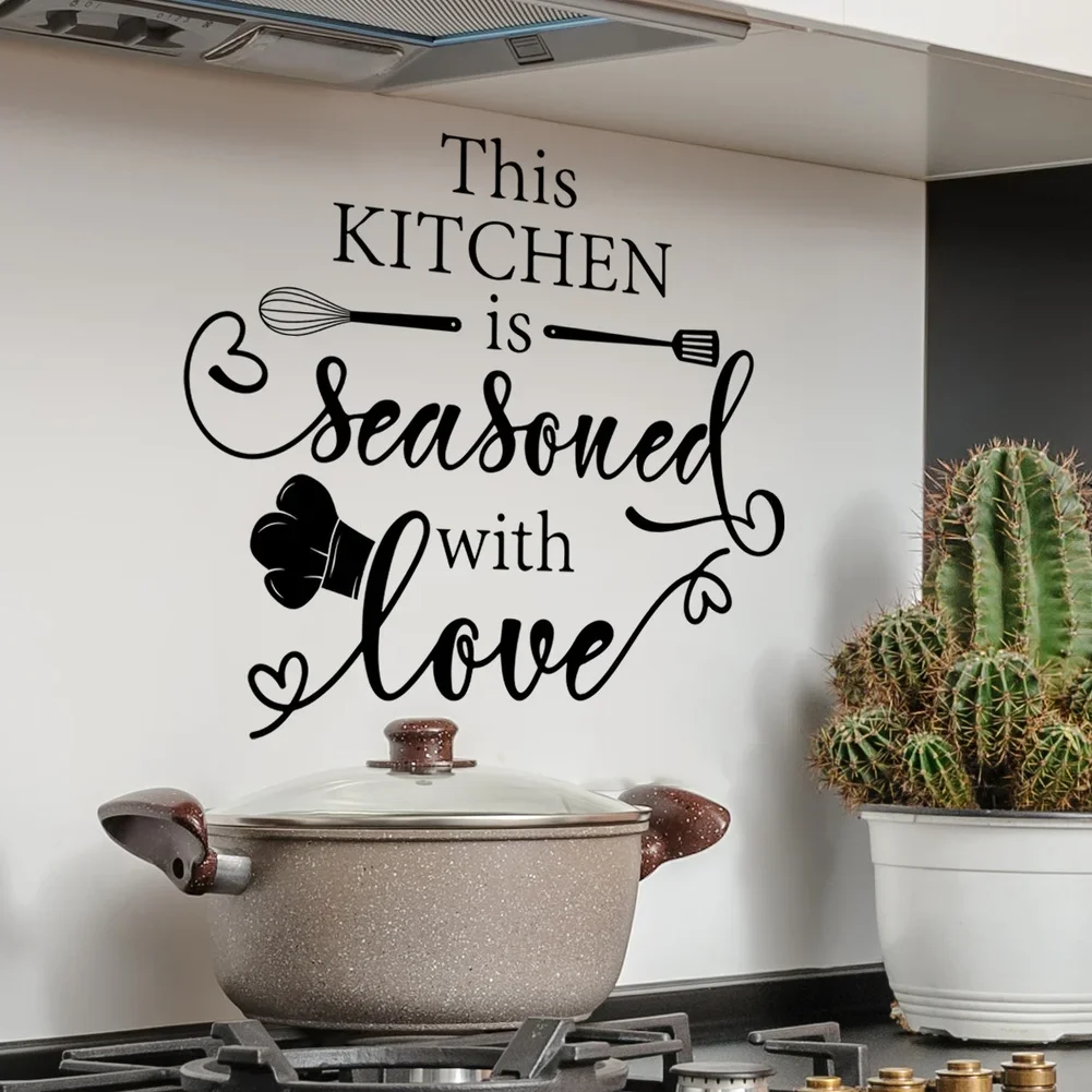 Repositionable Kitchen Wall Sticker For Walls And Glass Versatile Application Simple Peel-off Backing Flexible Kitchen Wall Art