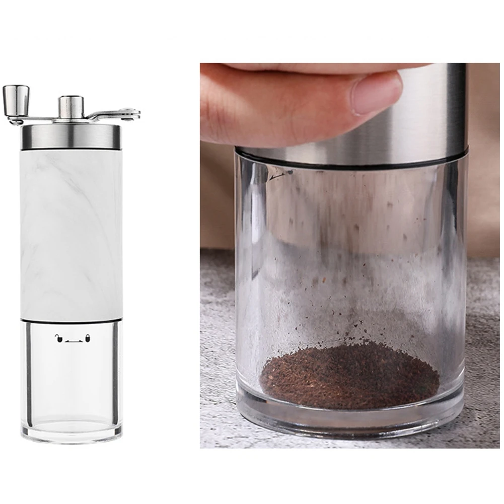 JHD Hand Grinder Small Coffee Bean Grinder Adjustable Thickness Manual Grinder Stainless Steel Burr Grinder