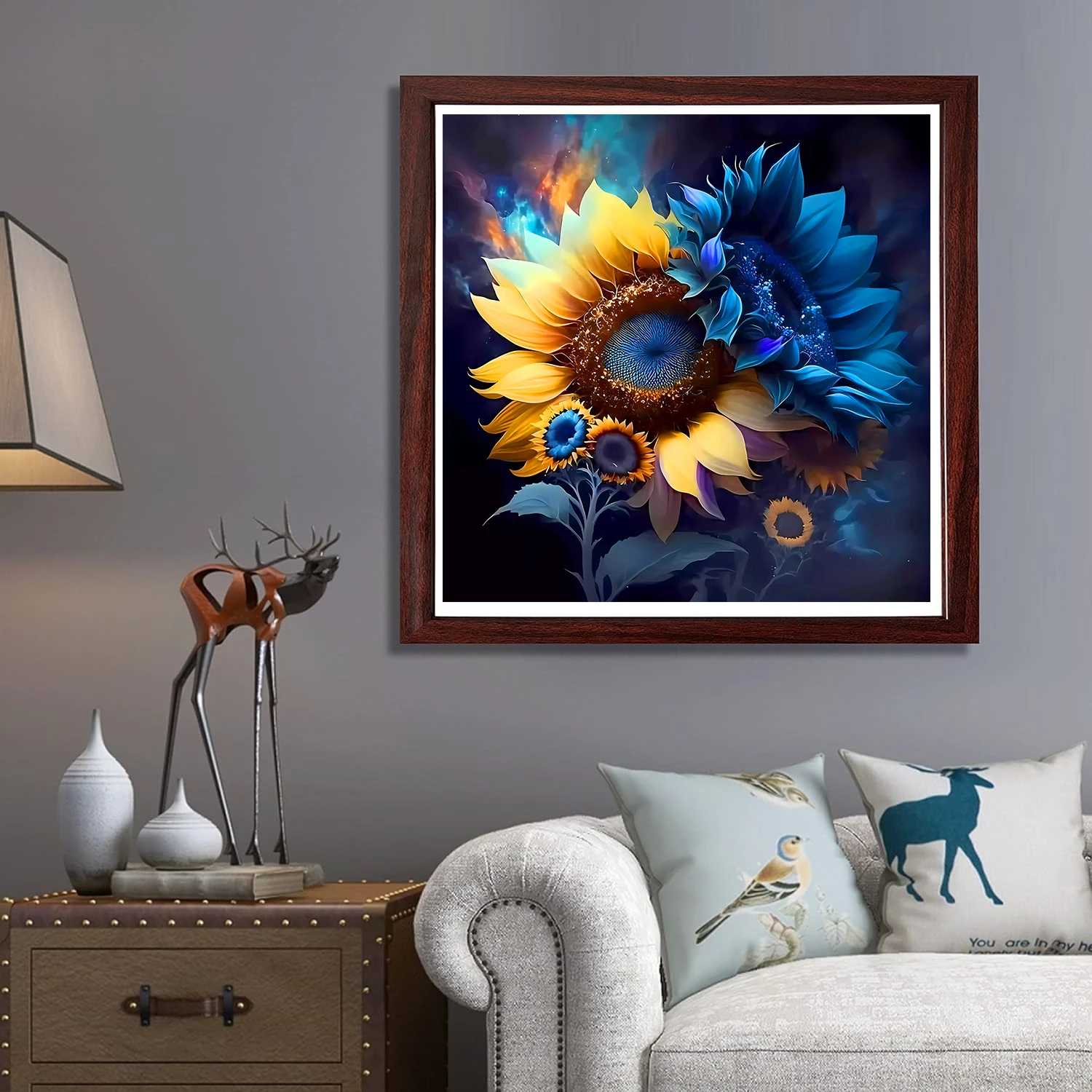 Quebra-cabeça de madeira de girassol - Distintivo - Presente criativo - Presente de aniversário - Jogo de festa - Quebra-cabeça decorativo