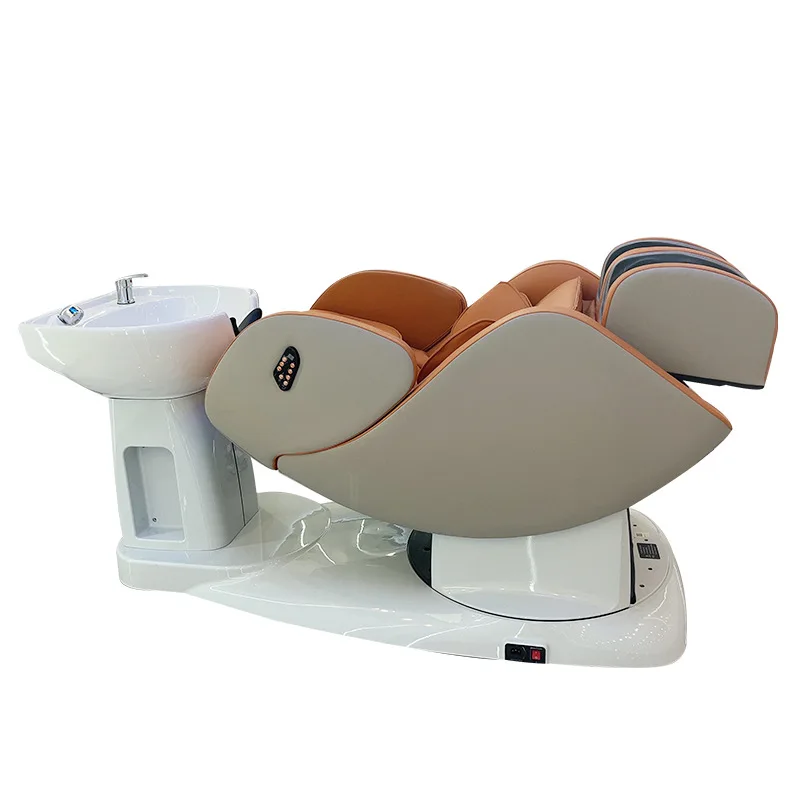 

High-end massage head treatment punch bed Beauty salon Electric multi-function rotating shampoo bed