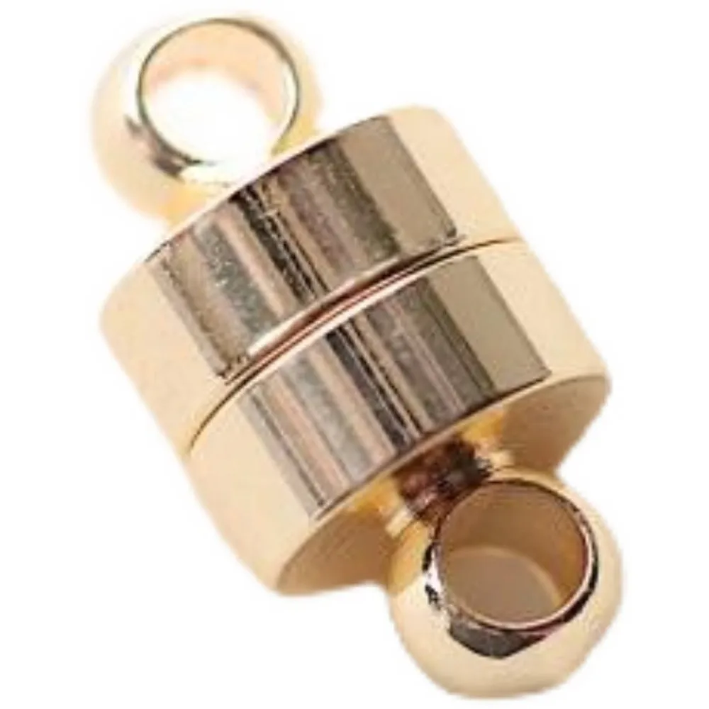

1PCS 11.5x6mm 14K Gold Color Strong Cylindrical Magnet Buckle, Magnet End Buckle DIY Jewelry Charm Accessories K069
