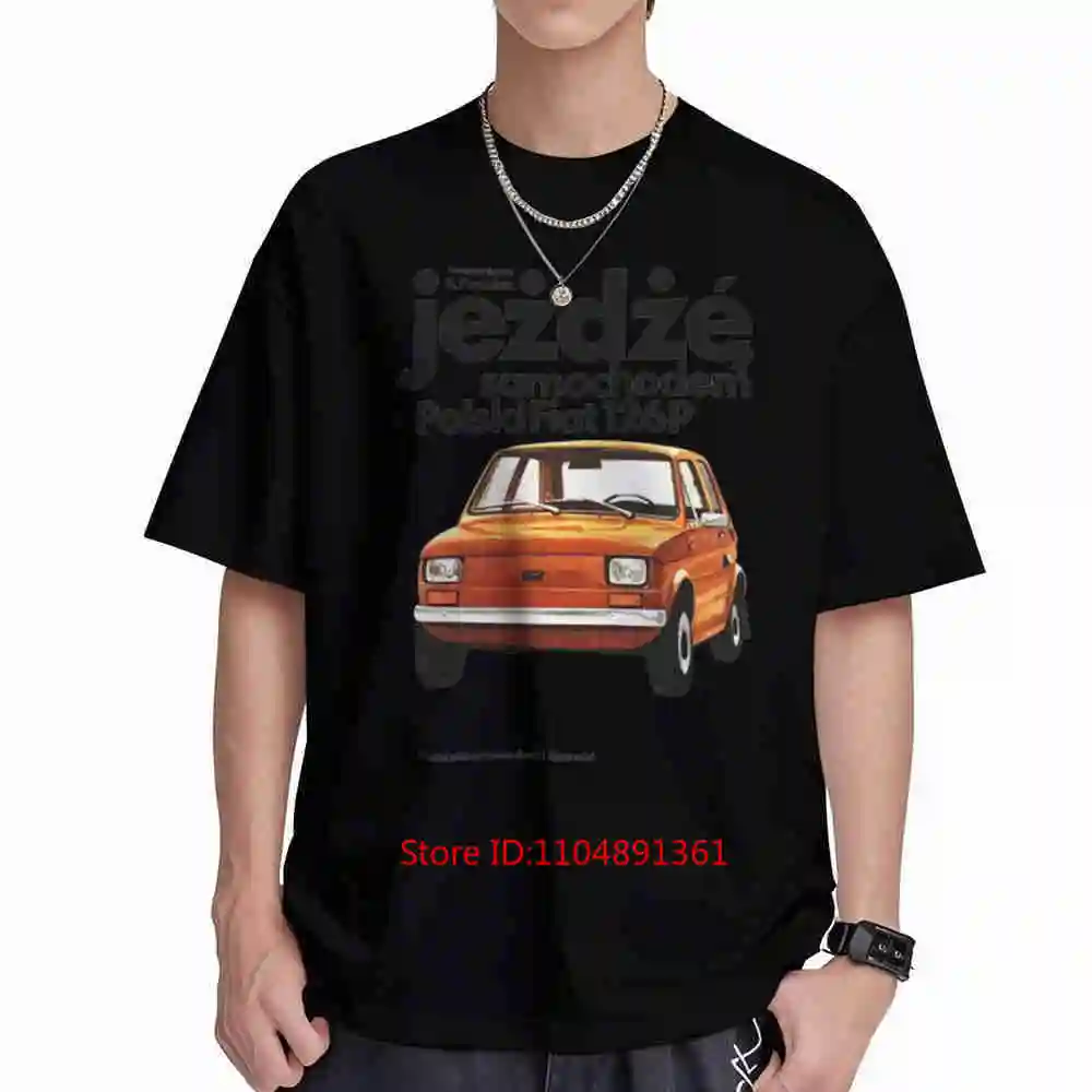 Polish Vintage Car Retro Automobile Short Sleeve Tee 100% Cotton T-Shirt