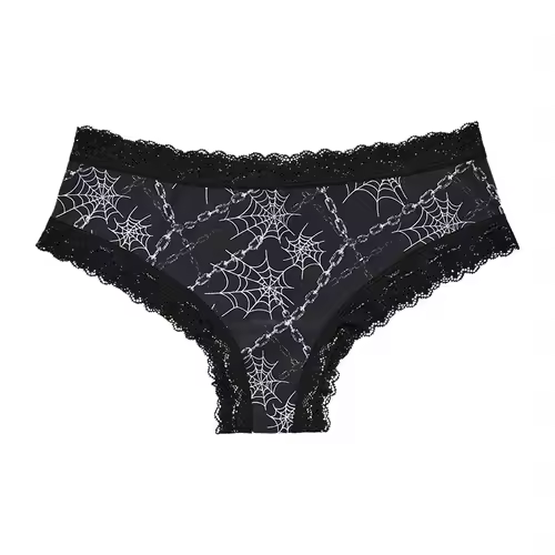 Underwear Women's Lace Edge Sexy Panties Gothic Style Lingerie Rose Skull Personalized Comfortable Breathable Triangle Pants - Image 12