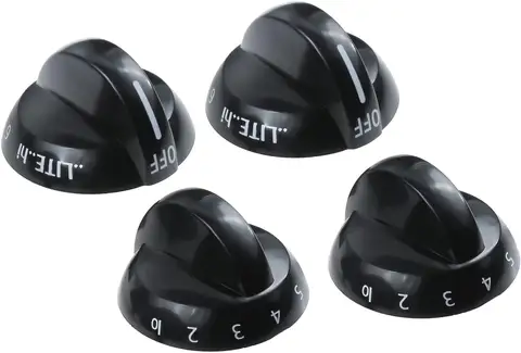 4Pcs 316220009 Range Top Burner Knobs Gas Stove Knobs Replacement for Crosley Frigidaire Tappan Replace PS199153 AP4322122