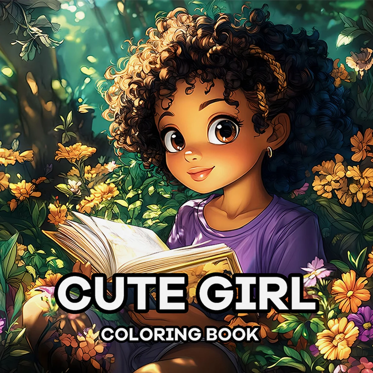 1pc Cute Girl Coloring Book 24 Page Adult Picture Book For Relieve Stress Kill Time Graffiti Painting Drawing Art Book Gift