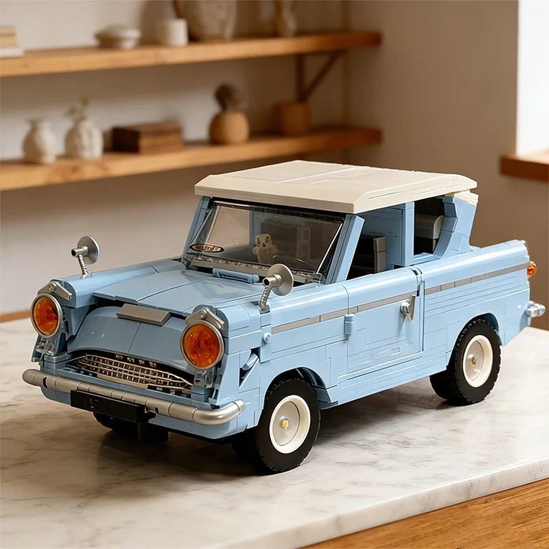 

1390pcs Blue Car Building Block Model Set Durable ABS Material Perfect Gift for Christmas Halloween Thanksgiving Birthday