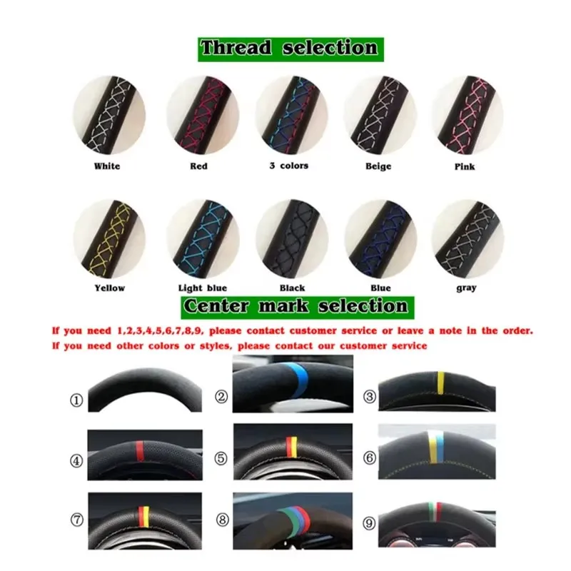 

Hand-stitched renovation black red Leather car steering wheel cover For Honda Accord 9 2013-2017 Odyssey Crosstour 2013-2015