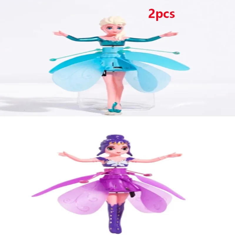 Сияющая вращающаяся кукла-вертолет принцессы, танцевальный самолет, жест, индукционная светящаяся летающая игрушка, Рождественский подарок, праздничный подарок