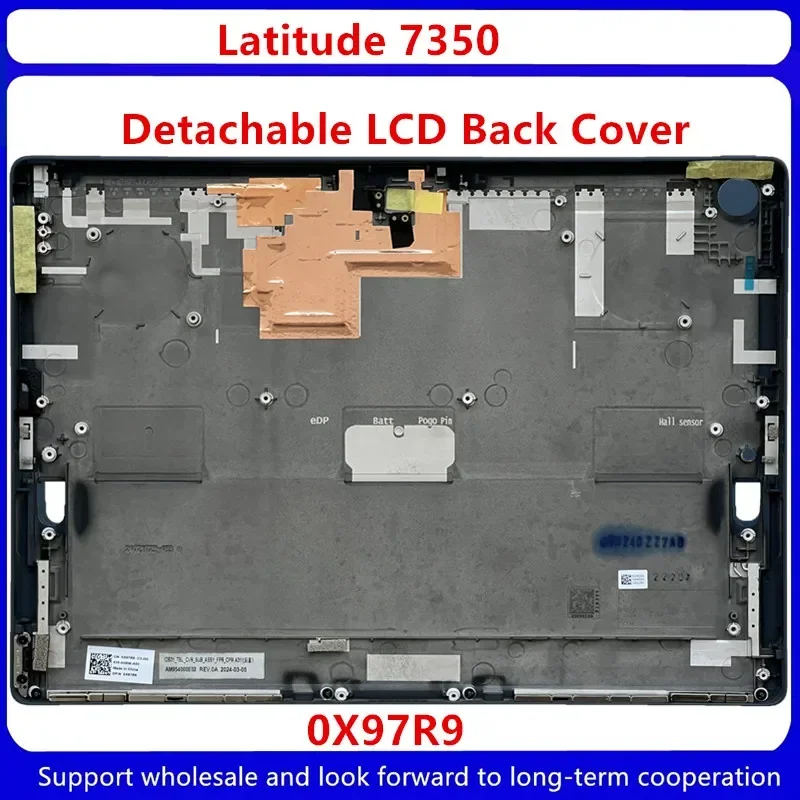 Tampa traseira LCD destacável para Latitude 7350, rio azul, 0XVW95, 0X97R9, novo