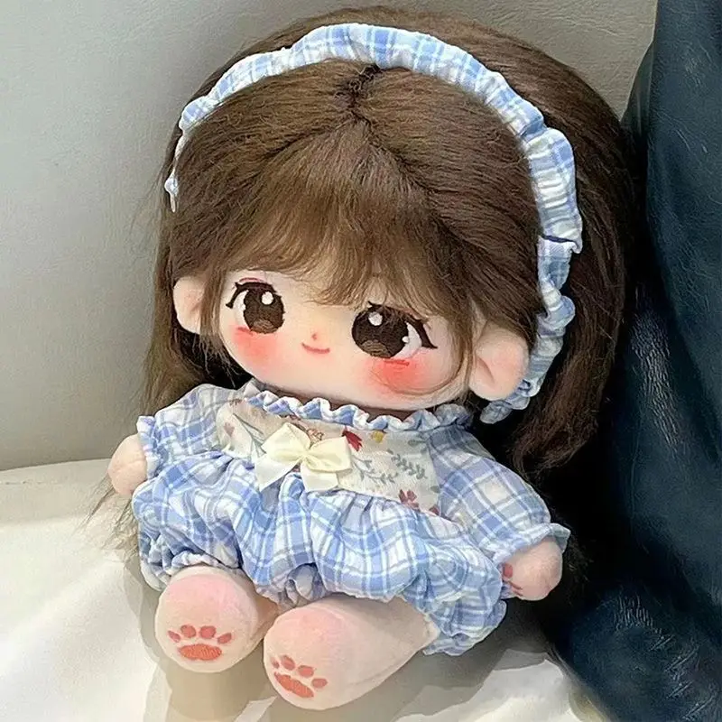 20cm Cotton Baby w/Clothes Idol Star Dolls Cute Stuffed Customization Figure Toys Cotton Baby Doll Plushies Toys Fans Collection