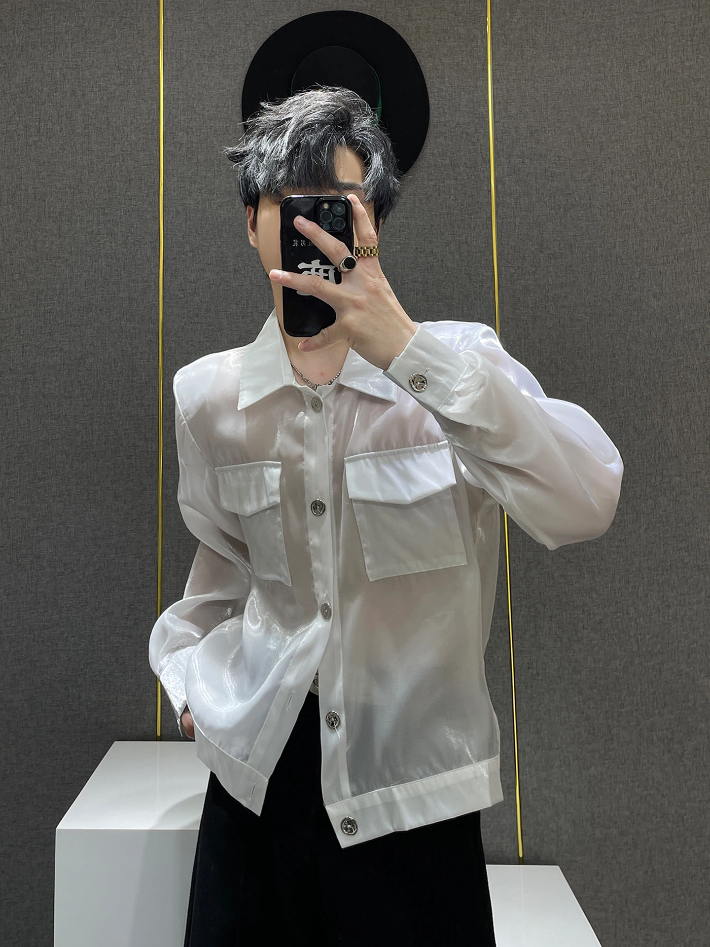 High-end Hot Diamond Butterfly Thin Jackets Men's 2025 Summer New Loose Handsome Sunscreen Jacket Male Fashion Long Sleeve Tops