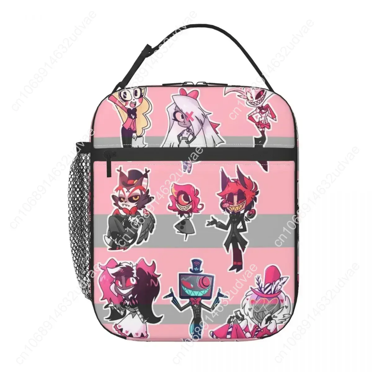 H-Hazbins Animes Mangas Custom Lunch Bag Cooler Thermal Insulated Lunch Box for Women Kids School Food Portable Tote Bags