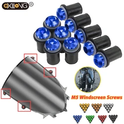 For Yamaha R15 V3 2017-2020 2019 MT15 MT-15 YZF-R125 MT-125 MT125 M5 Motorcycle Windshield Rivet Nuts Screws Wind Screen Bolts