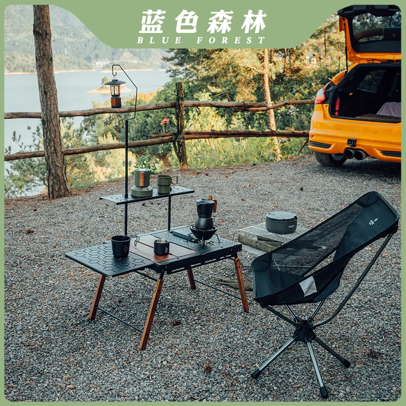 

Blue Forest IGT Tactical Folding Table Outdoor Picnic Camping Lightweight Portable Multi functional Module Accessories Shelf
