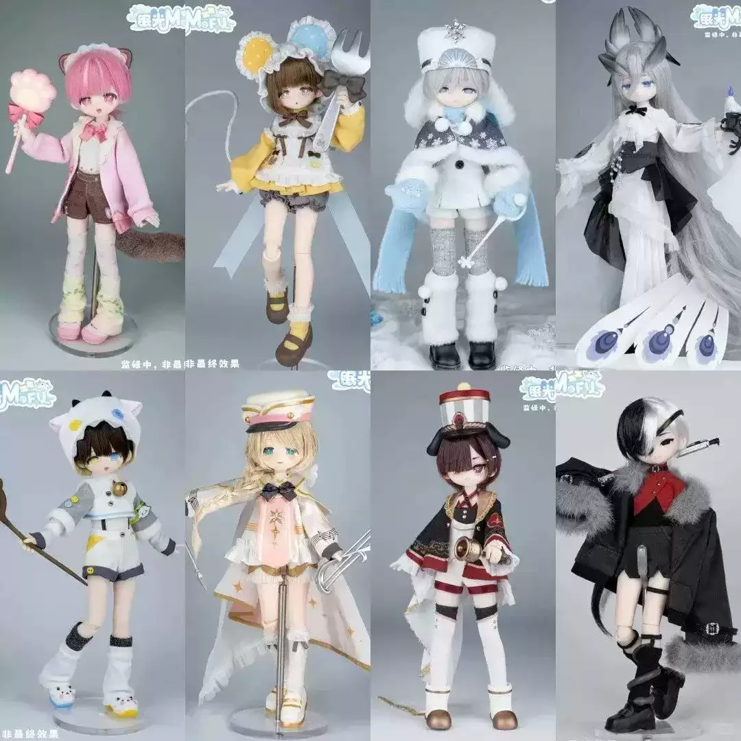 Genuine Mofu T6 Scale Planted Hair BJD Doll Blind Box Movable Articulated Joint Anime Figure Collectible Toy Birthday Gift
