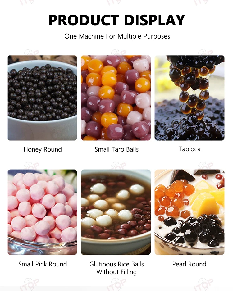 ITOP TPM-1 Tapioca Pearl Making hine Pearl Taro Ball Maker Flour Round Dough Forming hine Optional Mold 8/9/10 mm