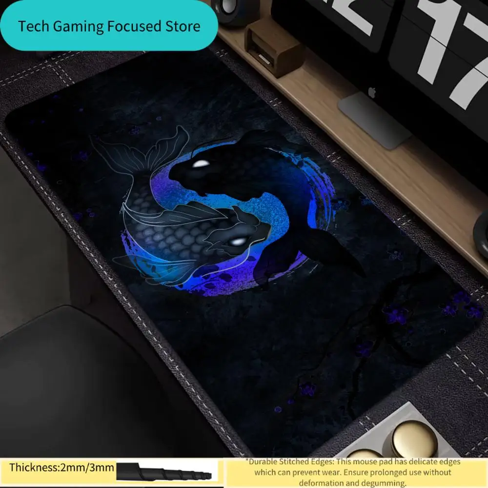 

Коврик для мыши Fish Koi Gaming XXL, большой компьютерный офисный коврик для мыши, геймерский резиновый противоскользящий коврик для клавиатуры и мыши, длинный коврик для ноутбука и рабочего стола