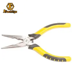 Krachtige 6 Inch Non-slip Diagonal Long Nose Pliers Insulated Needle Pliers Electrical Wire Chrome Vanadium Bent Hand Tool