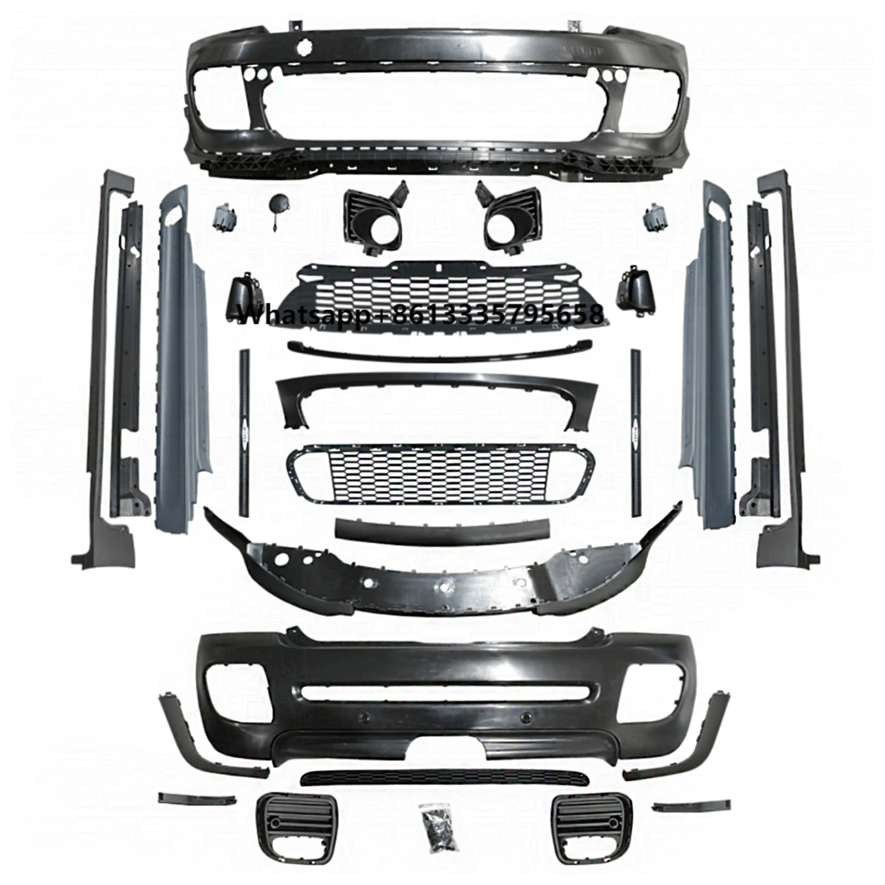 

For MINI R56 JCW Body Kit Include Front and Rear Bumper Grille Side Skirt Fog Lamp Cover for Mini R56 2007-2013 PP Material Kits