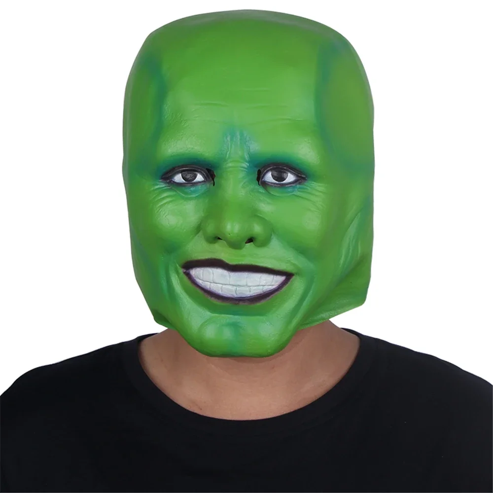 Jim Carrey Horror Masker Grappig Groen Monster Latex Hoofddeksel Cosplay Scary Geek Stanley Volgelaatsmasker Halloween Party Kostuum Prop