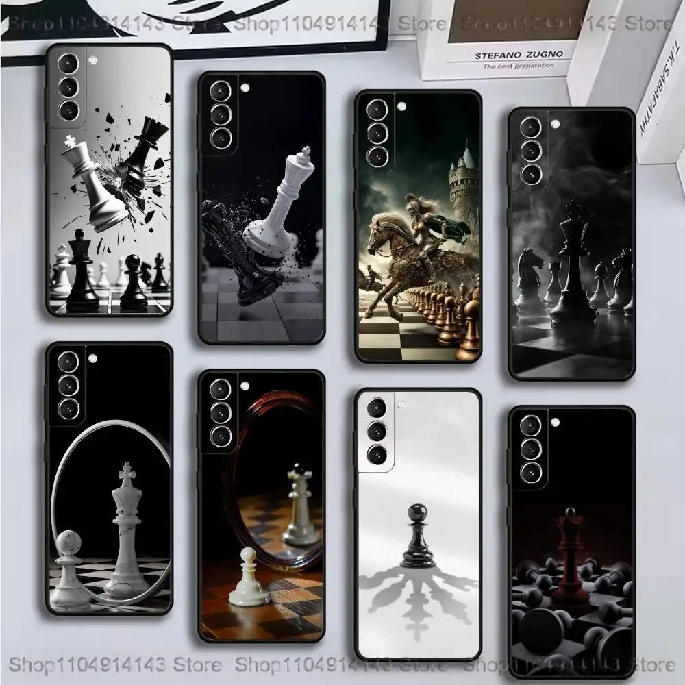 

Cool Chess Art Phone Case For Samsung GalaxyA13,21s,22,31,32,52,53,71,72,73,Soft Black Cover
