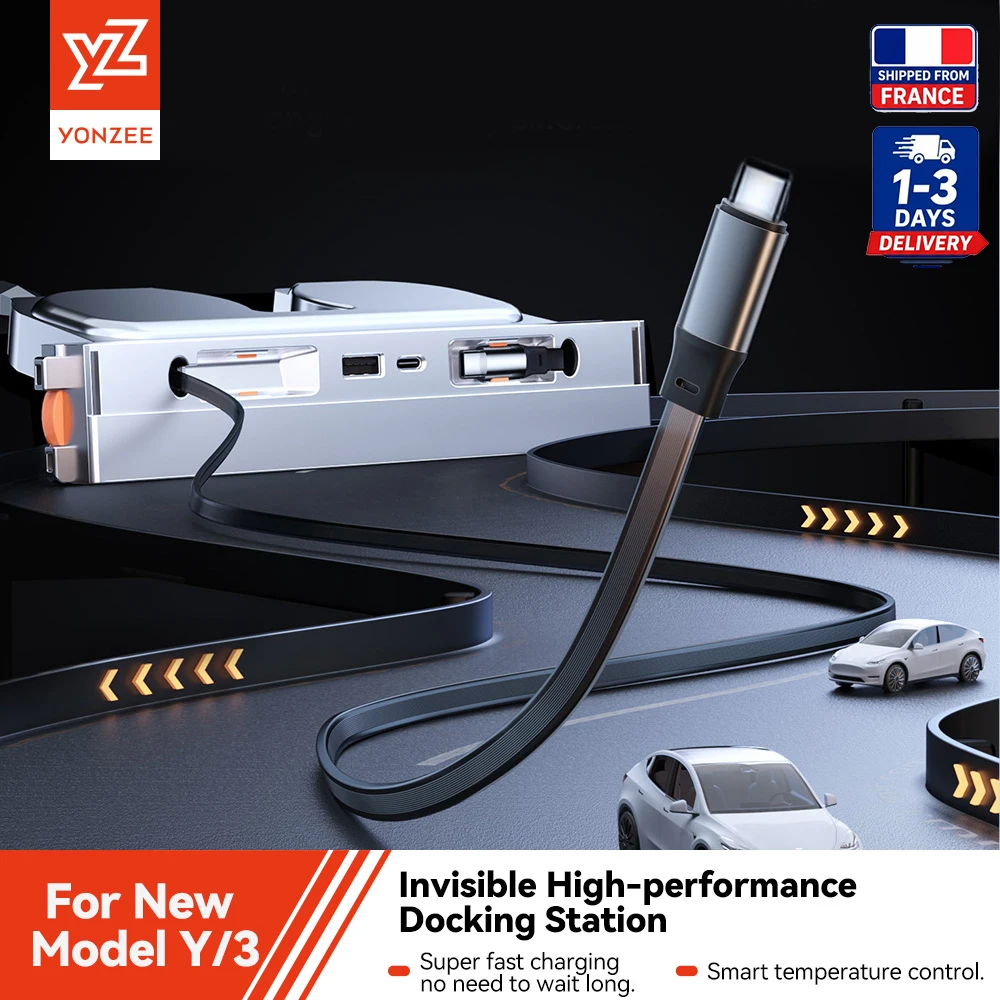 YZ Für Tesla Model 3/Y/YL Highland Juniper Dockingstation Schnellladegerät Intelligente Erweiterungsstation Zentrale Ladeanschlussplatte