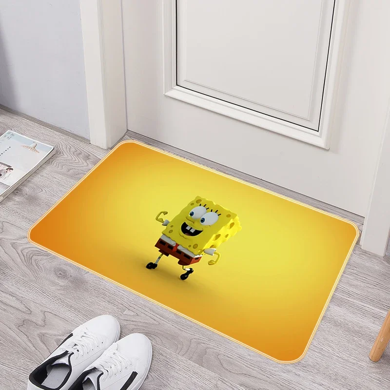 Door Mat SpongeBobs Non-slip Washable Kitchen Room Carpet Bedside Living Rugs Floor Mats Hallway Decoration Doormat Entrance Rug