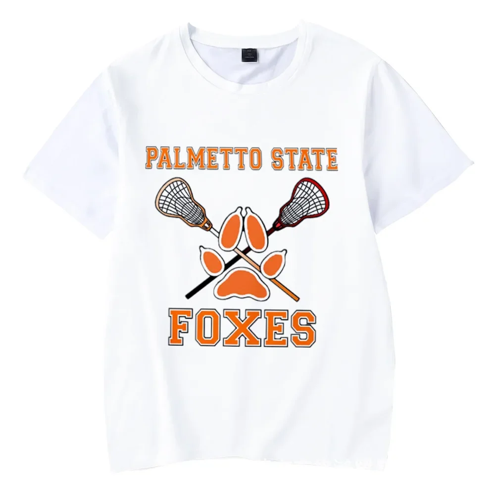 تي شيرت Foxhole Court Palmetto State Foxes ثلاثي الأبعاد للجنسين صيفي قصير الأكمام مضحك تي شيرت جرافيك تي شيرت ملابس الشارع الشهير لاكروس جيرسي