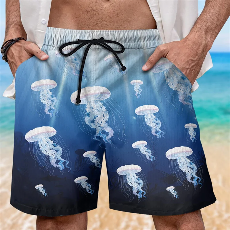 

Ocean Jellyfish 3D Print Beach Shorts Men Fashion Board Shorts Male Swimming Trunks Kids Short Pants Man Swimsuit Clothing