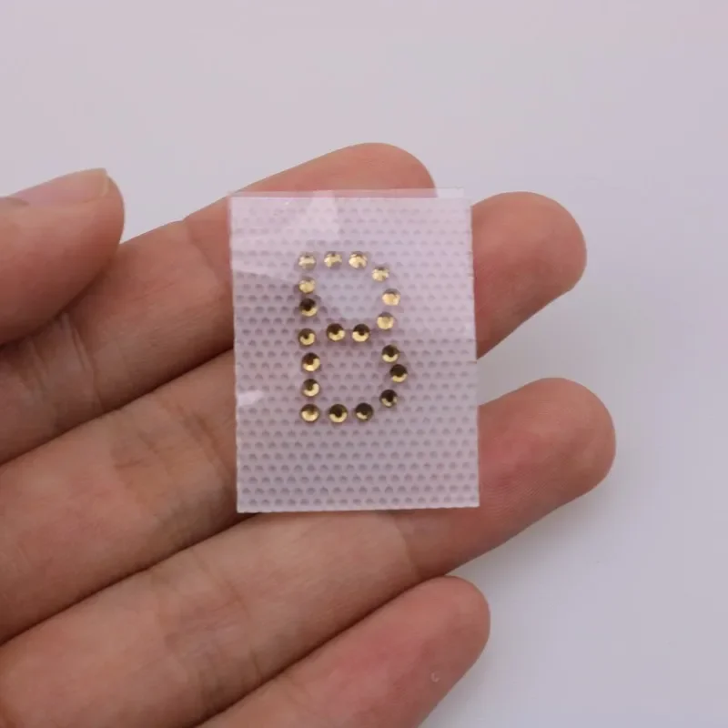 1.5cm A-Z Alphabet Pattern DIY Hot Fix Rhinestone English Design Letter Mixed Heat Transfer Diamond Stone Motif