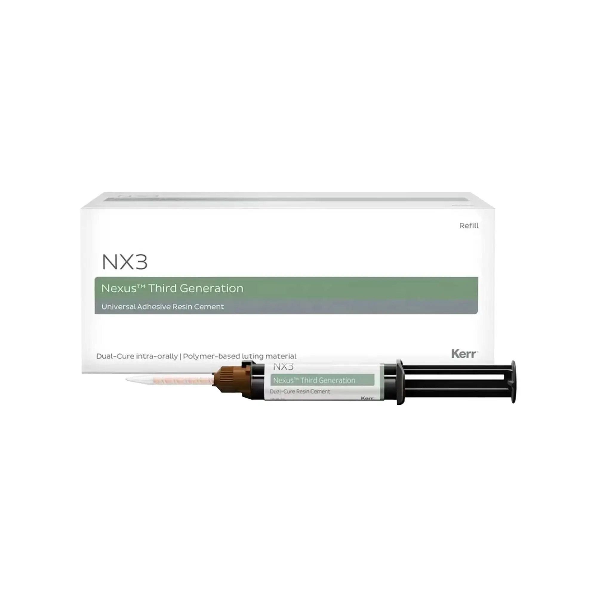 KERR NX3 Universal Dental Resin Cement Aesthetic Adhesive Double Tube Refill Crown Veneer Bridge Bonding Material 5g