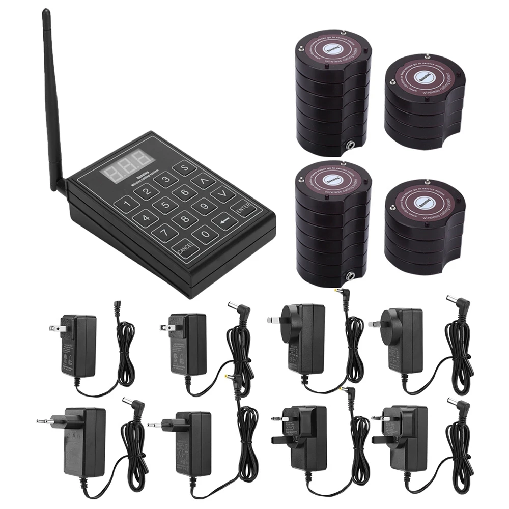 Restaurant Search Engine Wireless Phone system Queue Doorbell with 10/20/30 coasters and a Keyboard Restaurant Doorbell