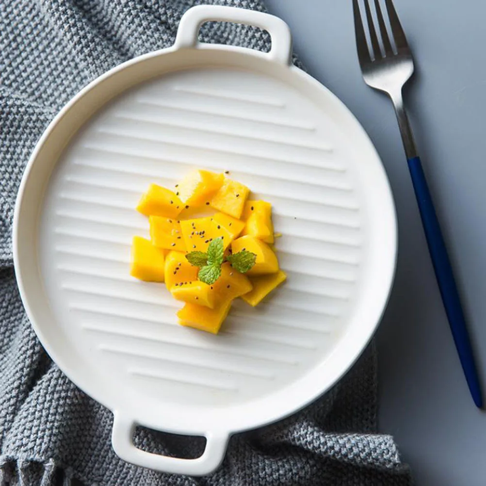 

Ceramic Baking Tray High Temperature Resistance Dish Easy Clean Elegant Design Home Baking Kitchen Bakeware