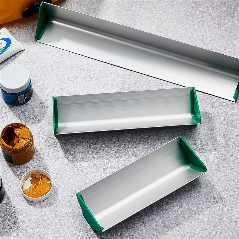 

ABMR-3Pcs 8In 10In 16In Dual Edge Aluminum Emulsion Scoop Coater For Silk Screen Printing Coating Tool, 3 Sizes