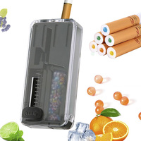 100PCS Cigarette Explosion Pops Beads DIY Pusher Box Mix Fruit Black Ice mint Menthol flavour Brush Ball For Smoking Holders