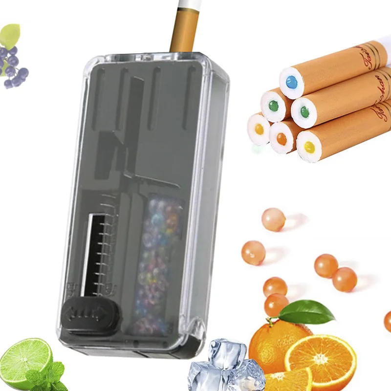 100PCS Cigarette Explosion Pops Beads DIY Pusher Box Mix Fruit Black Ice mint Menthol flavour Brush Ball For Smoking Holders