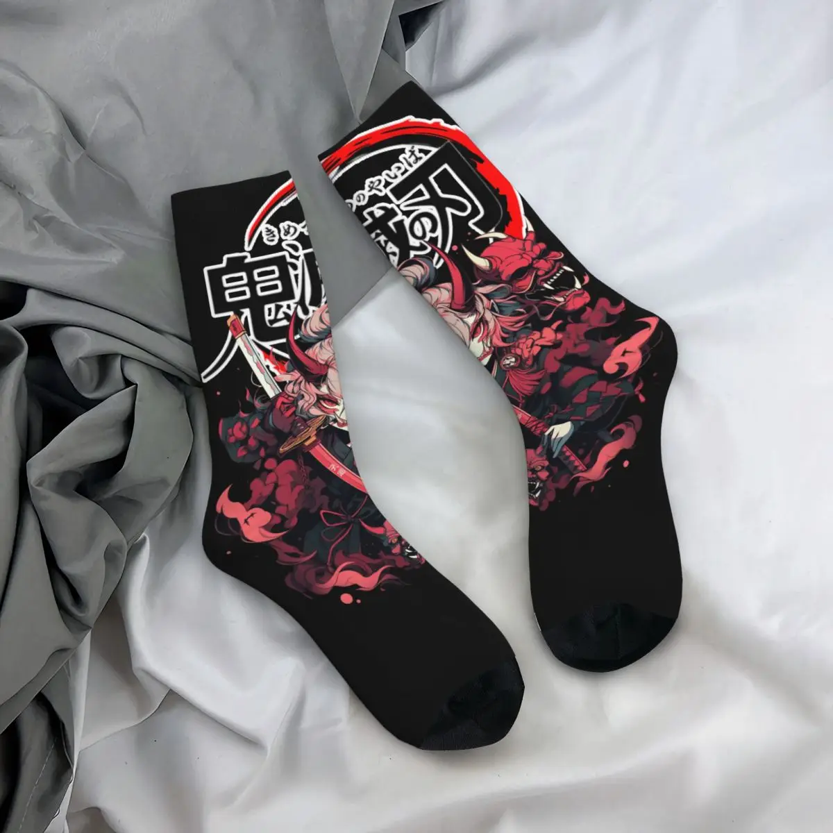 Calcetines Unisex acogedores con estampado 3D, Outdoor DEMON SLAYER, interesante, cuatro estaciones