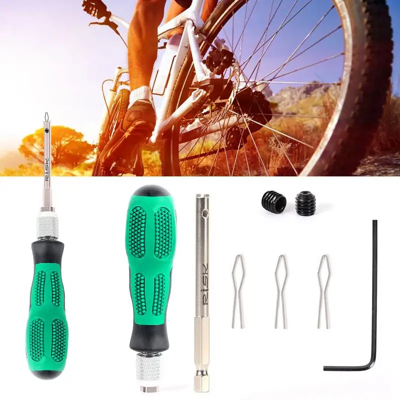 New Bicycle Spoke Wrench Set Bike Wheel Alignment Tool Bicycle Wheel Spoke Repair Screwdriver Bicycle Wheel Spoke Cap Tool