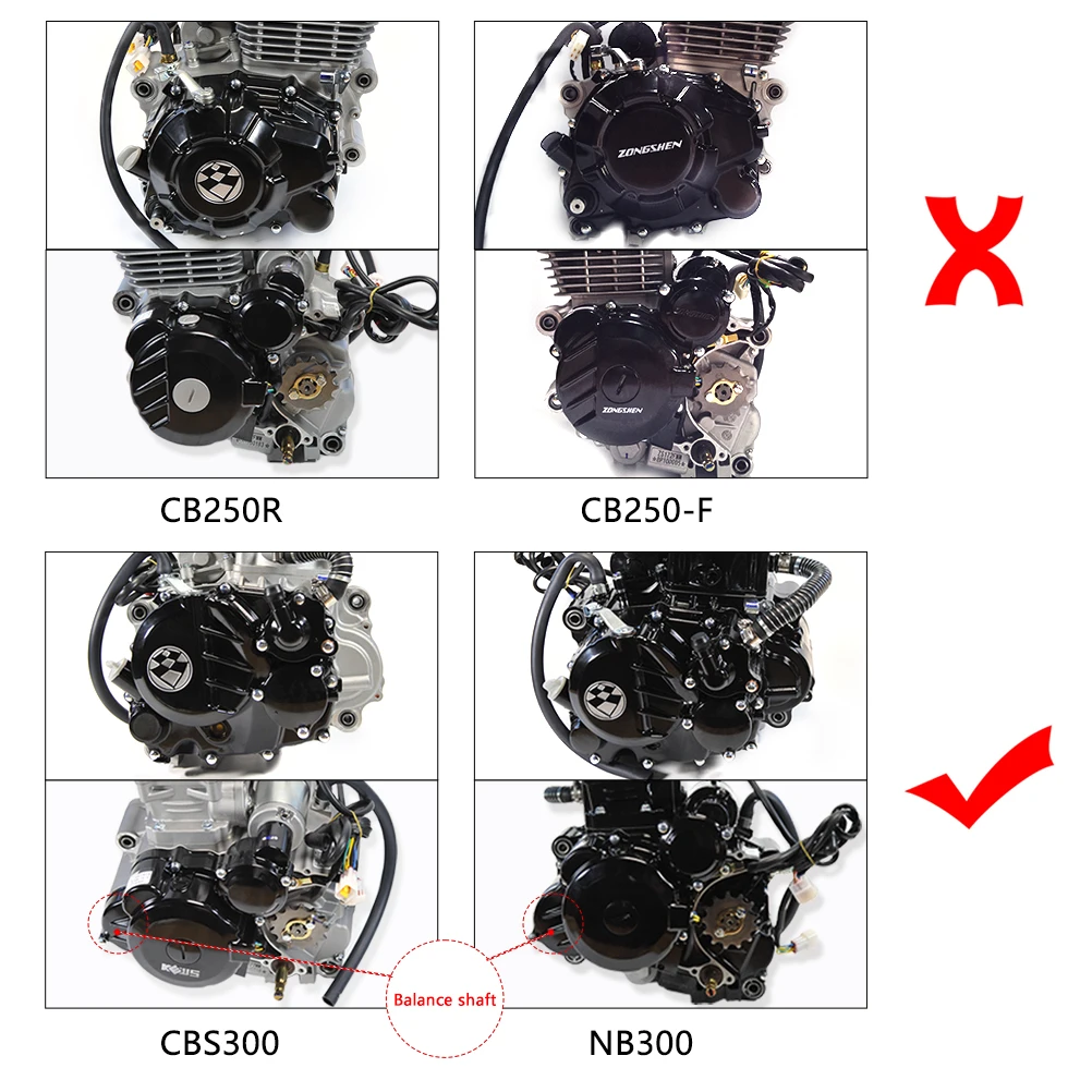 Motorcycle For ZONGSHEN Engine Clutch Ignition Crankace Sprocket Protection Guard Cover CBS300 ZS174MN-3 NB300 ZS174MN-5 Bikes
