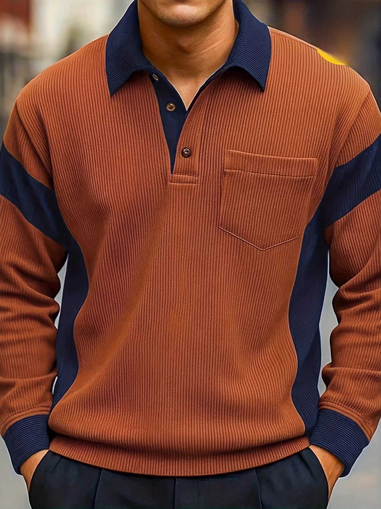 

Singlebutton Longsved irt Men's Long Sve Classic Sle High Color Fastn Polyester Fiber Daily Wear Henry Collar