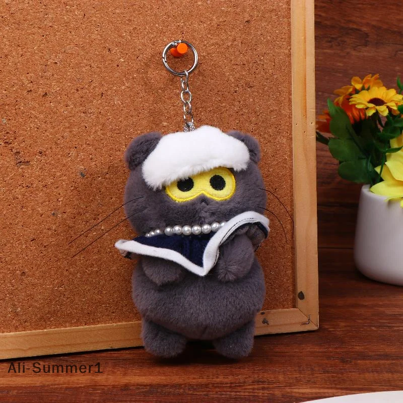 

【E】Каваи GD Zoa плюшевая кукла Kpop GD мягкая кукла брелок креативный мультяшный серый кот плюшевый брелок для ключей сумка кулон фанаты подарки