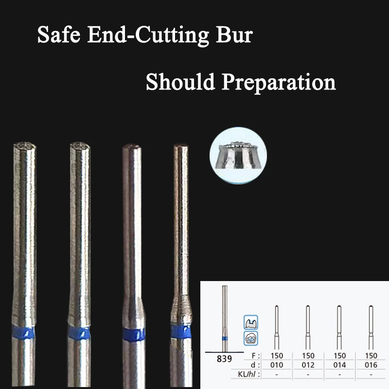 

Алмазный бор для безопасной резки концов ISO 150/012 (EX-18) для приготовления плеч, инкрустация/полноценная коронка, 5 шт./упак.