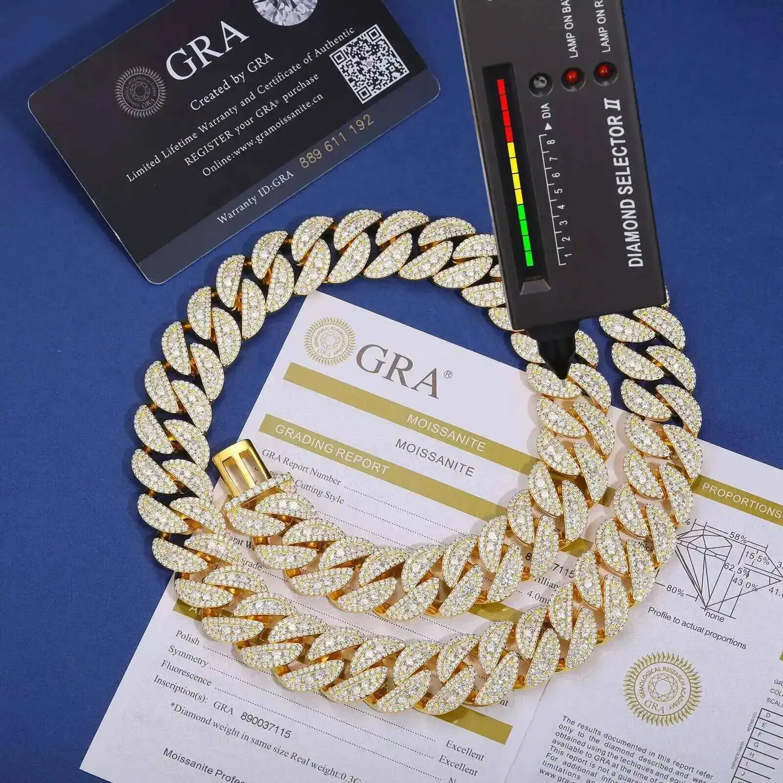 

Factory Wholesale 18mm 925 Sterling Silver Vvs Moissanite Diamond Iced Out Cuban Link Chain Hip Hop Necklace Mens Jewelry