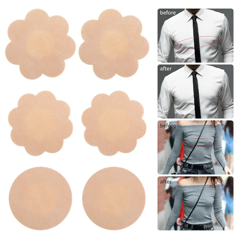 Women Invisible Breast Lift Tape Overlays on Bra Sexy Nipple Stickers Chest Covers Adhesivo Bra Nipple Pasties Protection Insert