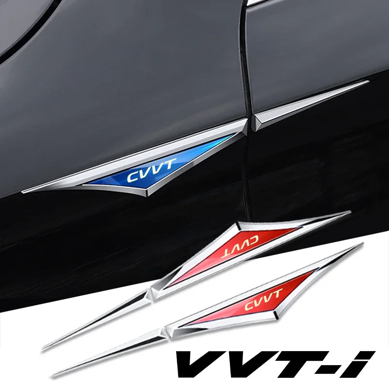 

2pcs 3d alloy car stickers car accsesories accessory for Toyota vvt-i cvvt Camry COROLLA YARiS Rav4 Ralink REIZ CROWN PRIUS